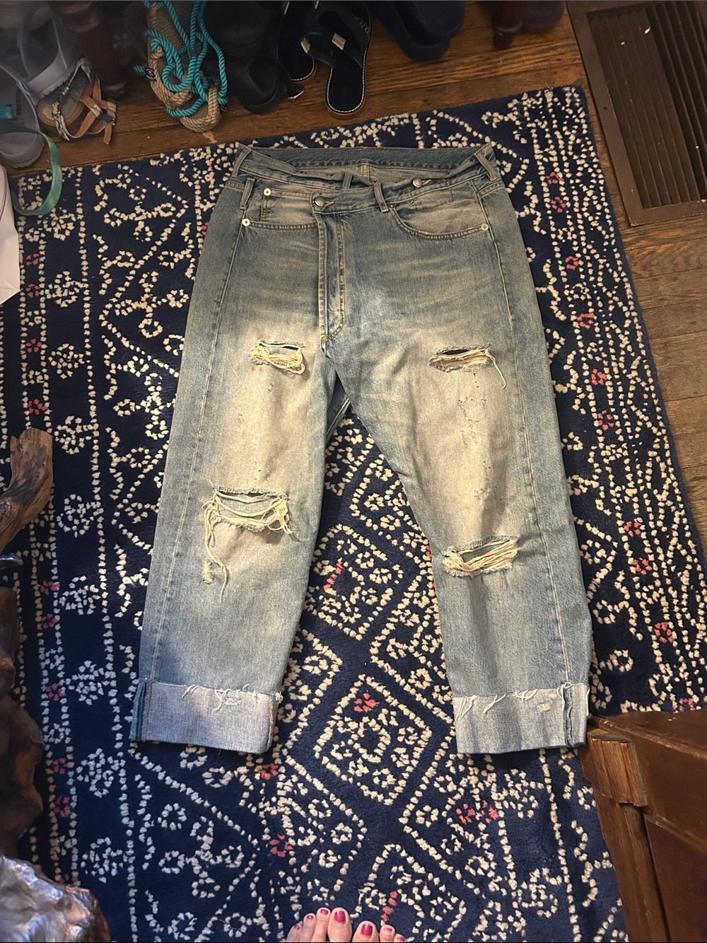 R13 light blue denim jeans - classic wash
